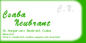 csaba neubrant business card